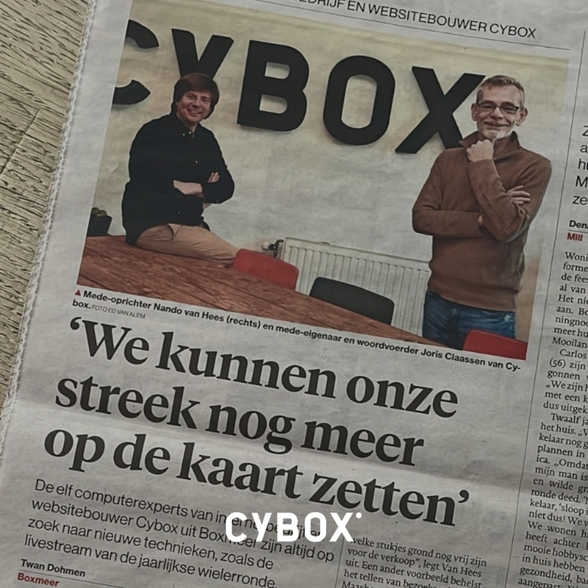 Cybox begint 2023 in de Gelderlander